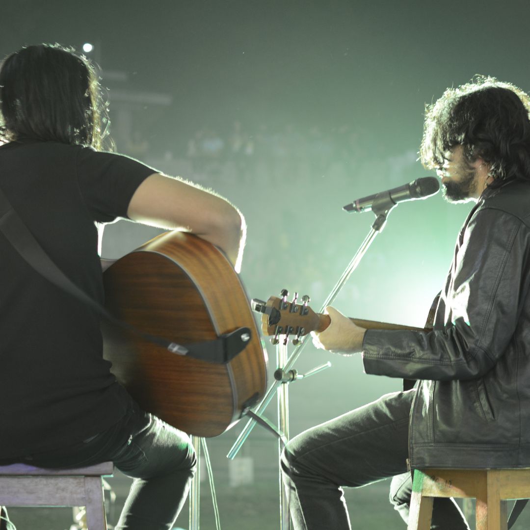 musicians on stage