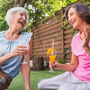 ladies with hearing loss talking 