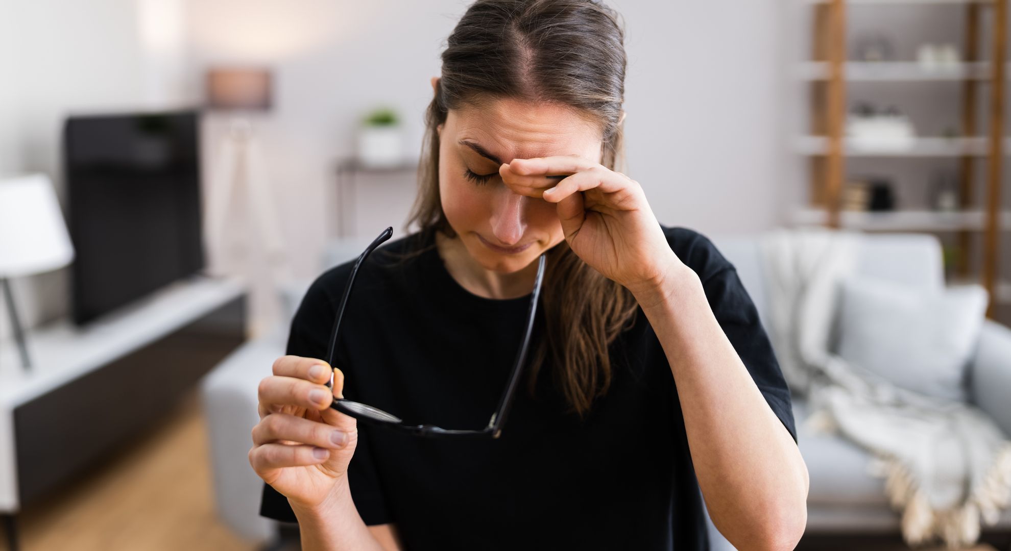 img of a woman who is tired
